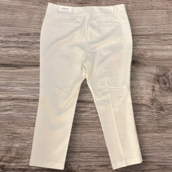 NWT Ann Taylor Factory Signature Straight Ankle Length Off-White Pants Size 14 - Picture 5 of 9